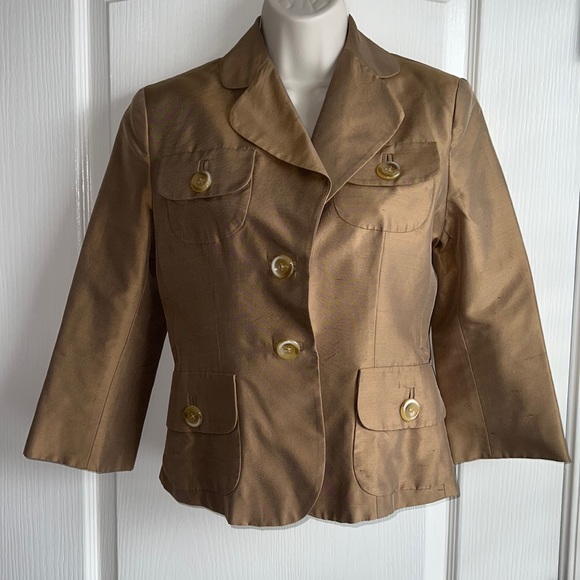 Banana Republic Raw Silk Jacket with Lining - Picture 2 of 9